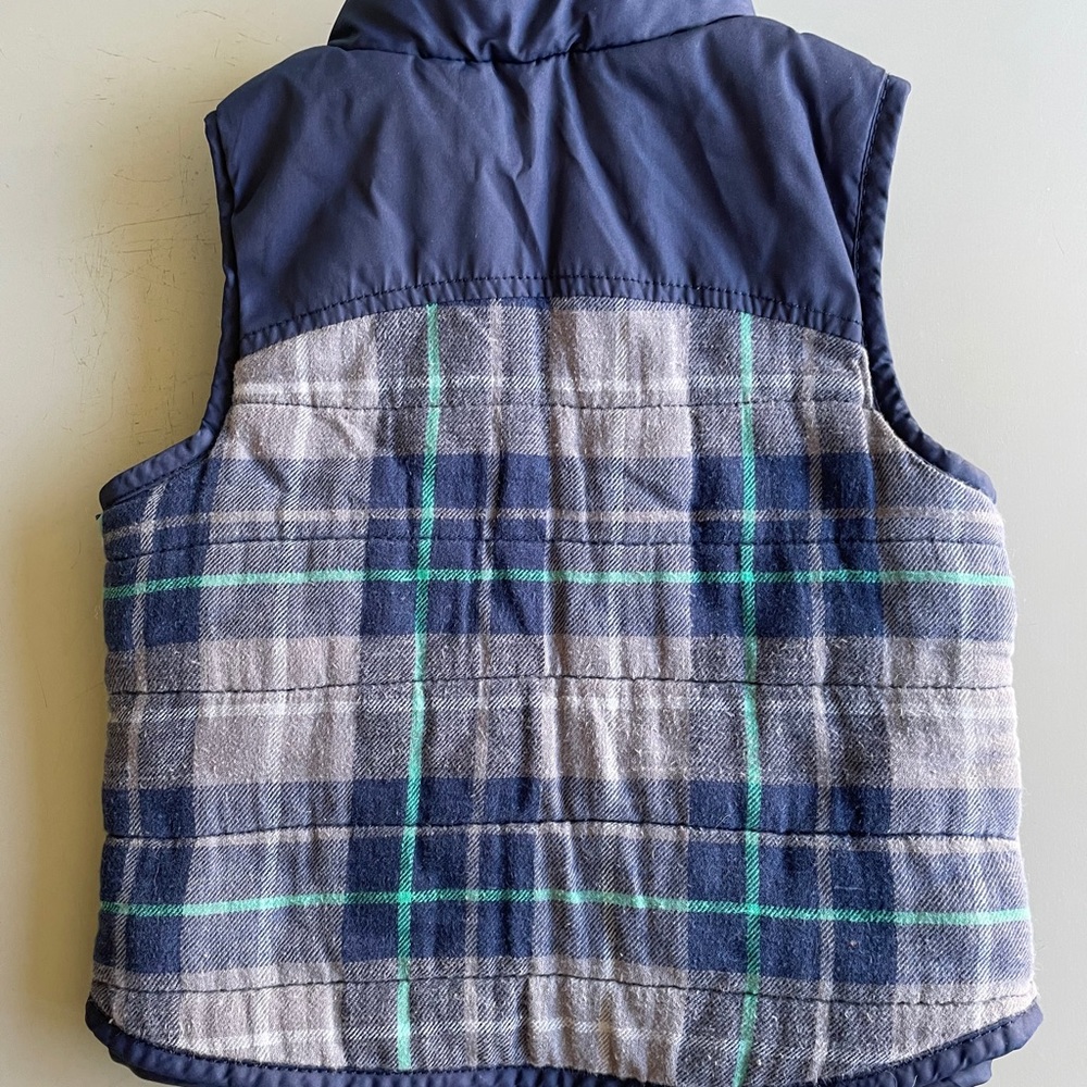 GUC OshKosh Blue Plaid Vest sz3T - Picture 2 of 3